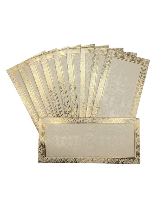 Envelopes Envelope Money holder Diwali Wedding Gift Card Pack of 10 White