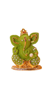 Ganesh Bhagwan Ganesha Statue Ganpati for Home Decor(2.4cm x 1.8cm x 0.5cm) Gold