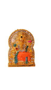 Ganesh Bhagwan Ganesha Statue Ganpati for Home Decor(2cm x 1.5cm x 0.5cm) Gold