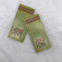 Load image into Gallery viewer, Envelopes Envelope Money holder Diwali Wedding Gift Card Pack of 10 Green