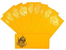 Load image into Gallery viewer, Envelopes Envelope Money holder Diwali Wedding Gift Card Pack of 10 Yellow