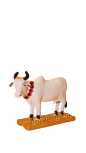 Cow with Positive Energy for Home offers Wealth(1cm x 1.5cm x 0.5cm) White