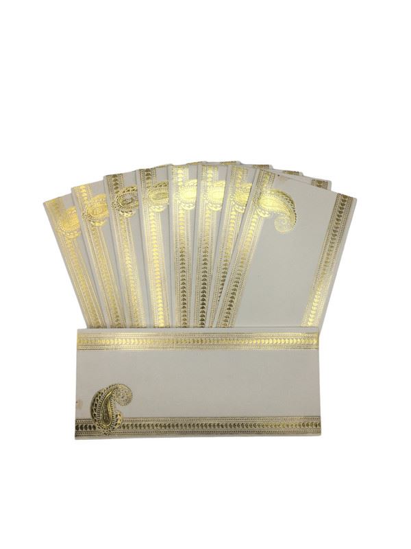 Envelopes Envelope Money holder Diwali Wedding Gift Card Pack of 10 White