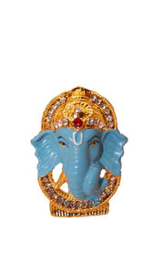 Ganesh Bhagwan Ganesha Statue Ganpati for Home Decor(1.9cm x 1.4cm x 0.5cm) Gold