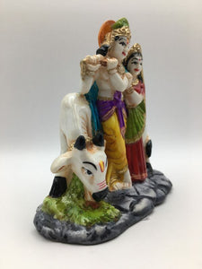 Radha Krishna Hindu God Statue IdolColorful