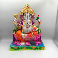 Load image into Gallery viewer, Ganesh Ganesha Ganpati Ganapati Hindu God Hindu God Ganesh fiber idol Black