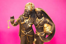 Load image into Gallery viewer, Radhe Krishna Hindu God Hindu fiber idol Black