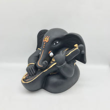 Load image into Gallery viewer, Ganesh Ganesha Ganpati Ganapati Hindu God Hindu God Ganesh fiber idol Black