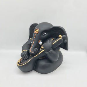 Ganesh Ganesha Ganpati Ganapati Hindu God Hindu God Ganesh fiber idol Black