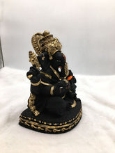 Load image into Gallery viewer, Ganesh Ganesha Ganpati Ganapati Hindu God Hindu God Ganesh fiber idol black