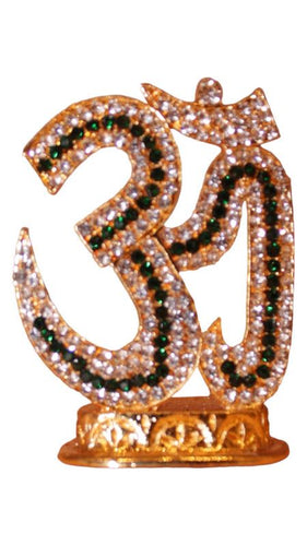 Hindu Religious Symbol OM Idol for Home,Car,Office ( 2cm x 1.5cm x 0.8cm) Green