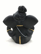 Load image into Gallery viewer, Ganesh Ganesha Ganpati Ganapati Hindu God Hindu God Ganesh fiber idol black