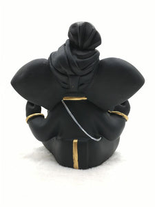 Ganesh Ganesha Ganpati Ganapati Hindu God Hindu God Ganesh fiber idol black