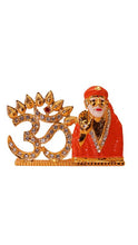 Load image into Gallery viewer, Om Sai Baba Statue Divine for Your Home/car Decor Gold