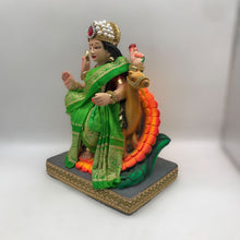 Load image into Gallery viewer, Ambe maa,Ambaji, Durga ma, Bengali Durga ma statue,idol,murti,mud idol Green