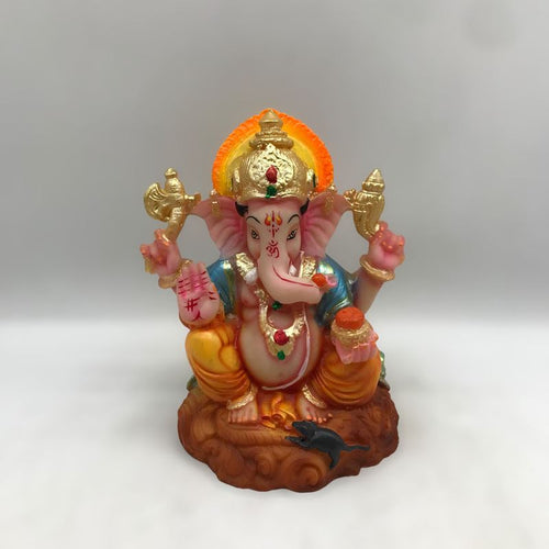 Ganesh Ganesha Ganpati Ganapati Hindu God Hindu God Ganesh fiber idol Blue Gold