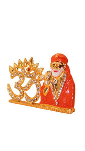 Om Sai Baba Statue Divine for Your Home/car Decor Gold