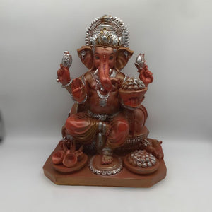 Ganesh Ganesha Ganpati Ganapati Hindu God Hindu God Ganesh fiber idol Multicolor