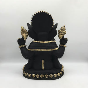 Ganesh Ganesha Ganpati Ganapati Hindu God Hindu God Ganesh fiber idol Black