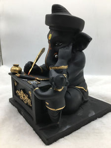 Ganesh Ganesha Ganpati Ganapati Hindu God Hindu God Ganesh fiber idol black