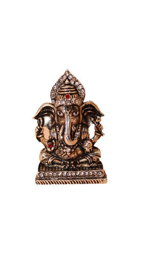 Ganesh Bhagwan Ganesha Statue Ganpati for Home Decor(2cm x 1.2cm x 0.4cm) Grey