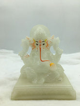 Load image into Gallery viewer, Ganesh Ganesha Ganpati Ganapati Hindu God Hindu God Ganesh fiber idol White