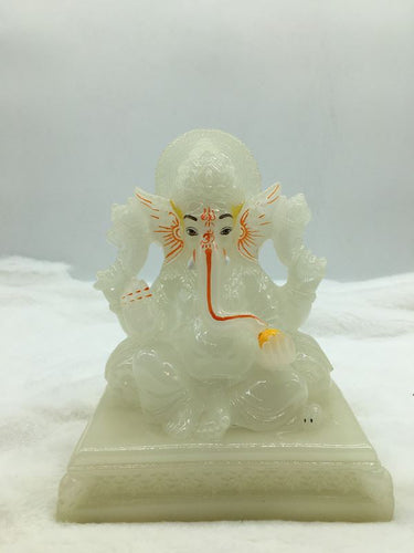 Ganesh Ganesha Ganpati Ganapati Hindu God Hindu God Ganesh fiber idol White