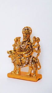 Goddess Ambaji Maa Durga Sitting Idol Statue Gold