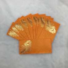 Load image into Gallery viewer, Envelopes Envelope Money holder Diwali Wedding Gift Card Pack of 10 Orange