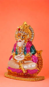 Sindhi Lord God Jhulelal Sai Idol Murti Statue decor Gold