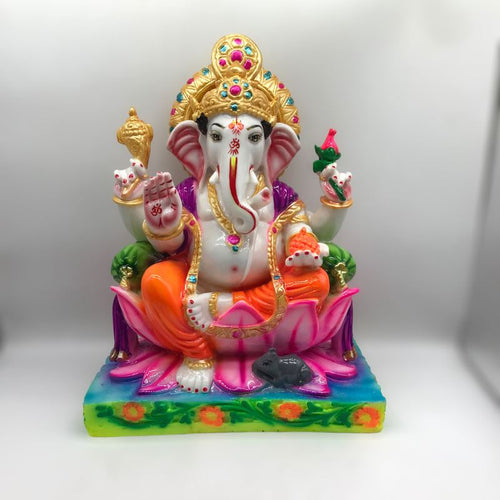 Ganesh Ganesha Ganpati Ganapati Hindu God Hindu God Ganesh fiber idol Black