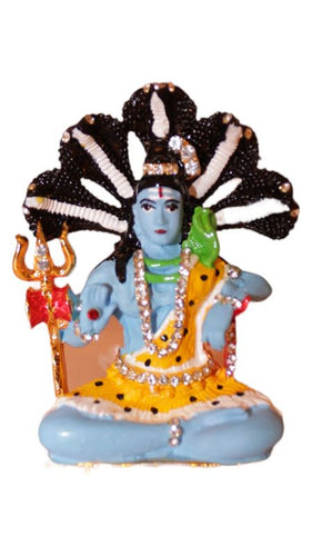 Lord Shiva Shankar Statue Bhole Nath Murti Home Decor ( 3cm x 2cm x 1cm) Blue