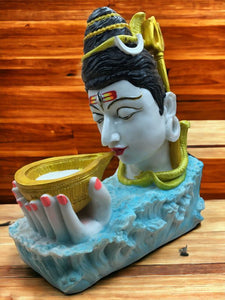 Lord Shiva Shankar Idol Hindu God Statue IdolGold White