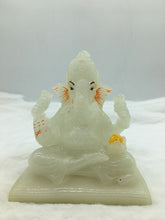 Load image into Gallery viewer, Ganesh Ganesha Ganpati Ganapati Hindu God Hindu God Ganesh fiber idol White