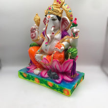 Load image into Gallery viewer, Ganesh Ganesha Ganpati Ganapati Hindu God Hindu God Ganesh fiber idol Black