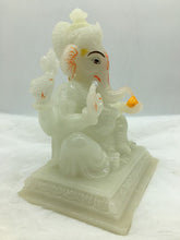 Load image into Gallery viewer, Ganesh Ganesha Ganpati Ganapati Hindu God Hindu God Ganesh fiber idol White