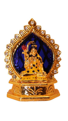 Lord Shiva Shankar Statue Bhole Nath Murti Home Decor( 3cm x 2cm x 1cm) Gold