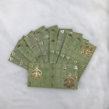 Load image into Gallery viewer, Envelopes Envelope Money holder Diwali Wedding Gift Card Pack of 10 Light Green