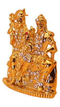 Load image into Gallery viewer, Shiv Parivar Shankar Parvati Ganesha Family Idol ( 3cm x 2cm x 1cm) Gold