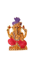 Load image into Gallery viewer, Ganesh Bhagwan Ganesha Statue Ganpati for Home Decor(1.8cm x 1.4cm x 0.5cm) Gold