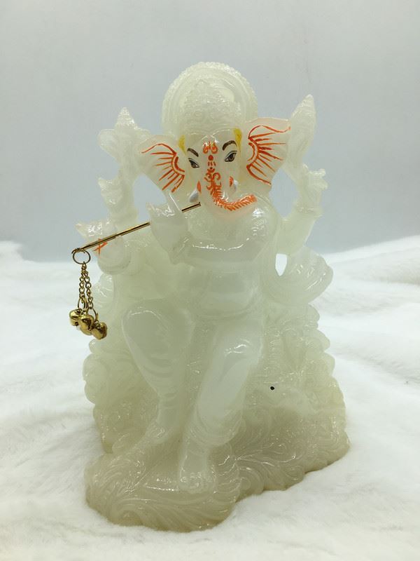 Ganesh Ganesha Ganpati Ganapati Hindu God Hindu God Ganesh fiber idol White