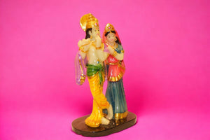 Radhe Krishna Hindu God Hindu fiber idol Mixcolor