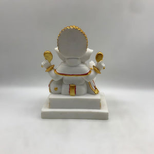 Ganesh Ganesha Ganpati Ganapati Hindu God Hindu God Ganesh fiber idol White