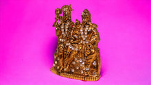 Load image into Gallery viewer, Shiv Parivar Shankar Parvati Ganesha Family Idol ( 2.8cm x 2.2cm x 1cm) Golden