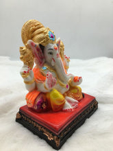 Load image into Gallery viewer, Ganesh Ganesha Ganpati Ganapati Hindu God Hindu God Ganesh fiber idol orange