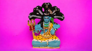 Lord Shiva Shankar Statue Bhole Nath Murti Home Decor (2.8cm x 1.8cm x 1cm) Blue