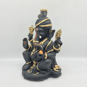 Ganesh Ganesha Ganpati Ganapati Hindu God Hindu God Ganesh fiber idol Black