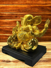 Load image into Gallery viewer, Ganesh Ganesha Ganpati Ganapati Hindu God Hindu God Ganesh fiber idol Gold