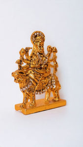 Goddess Ambaji Maa Durga Sitting Idol Statue Gold