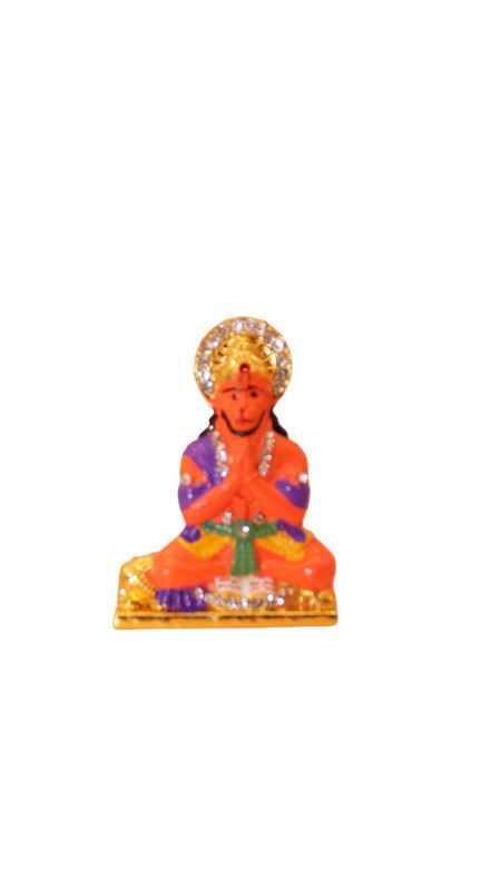 Lord Bahubali Hanuman Idol for home,car decore (2cm x 1.5cm x 0.5cm) Orange